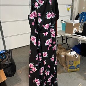 Torrid Black and Pink Sleeveless Maxi Dress for Weddings